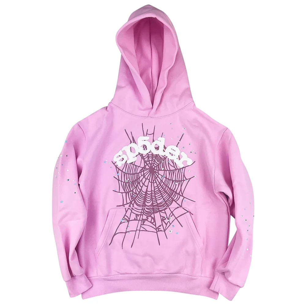Sp5der | Shirts | Sp5der Og Web Pullover Hoodie Pink Spider